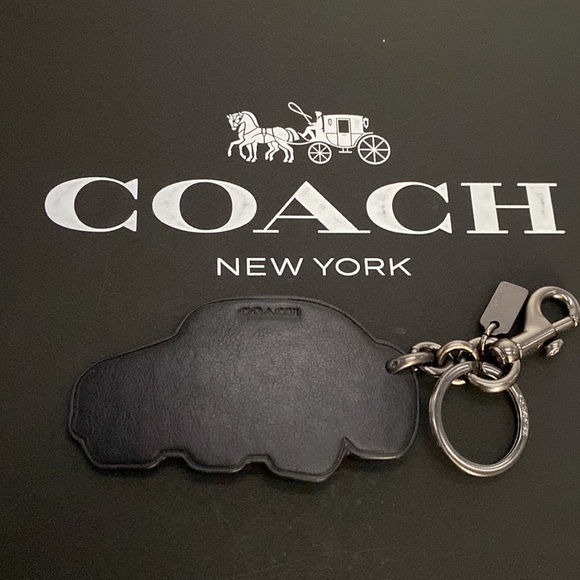 NWOT Coach Leather Camaro Race Car Key Fob Chain Keychain Bag Charm Legendary - Picture 5 of 7